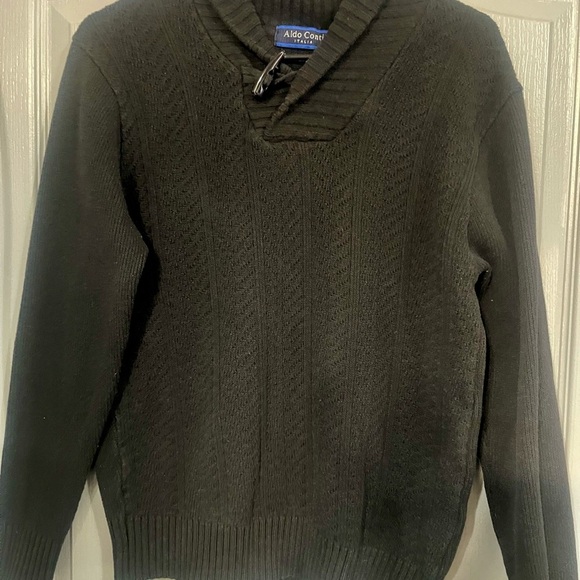 Men's black  Sweater Aldo Conti Italia size M - Picture 1 of 7